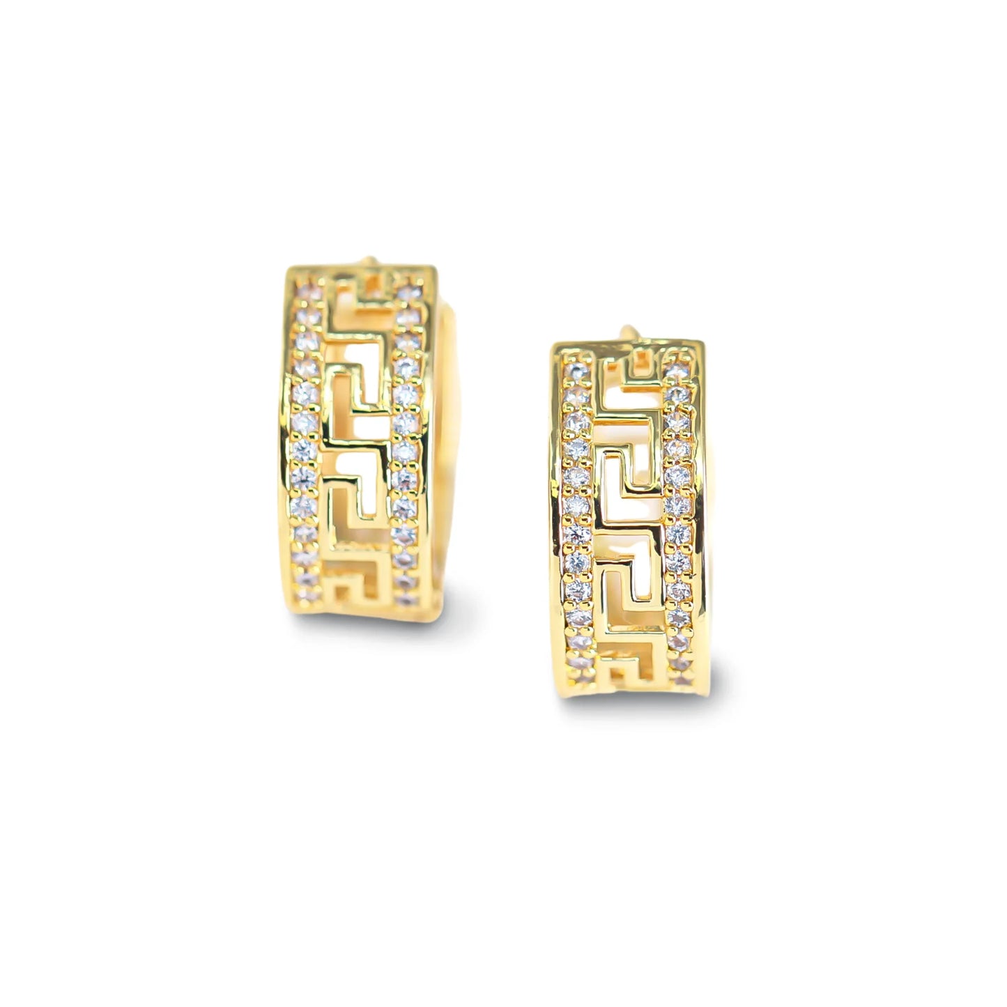 Zeno Gold Plated Hoop Earrings - Amulya Gems