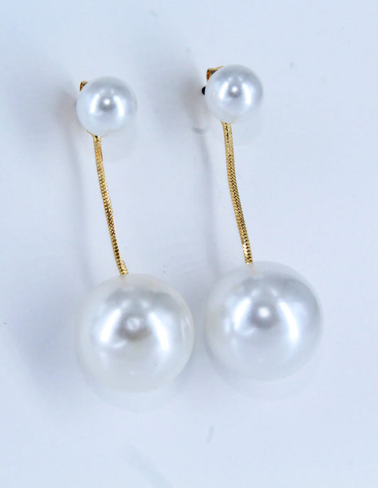 Lustrous Pearl Drop Earrings – A Symphony of Elegance - Amulya Gems