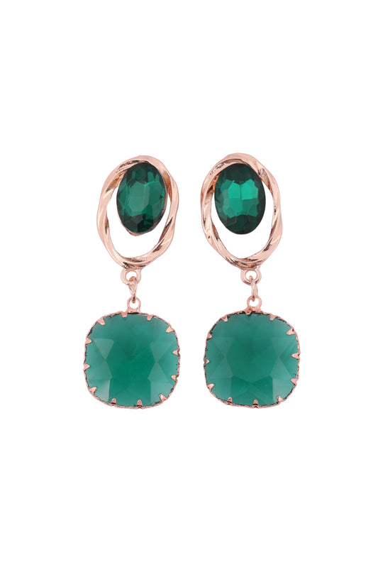 Emerald Majesty Dangle Earrings - Amulya Gems