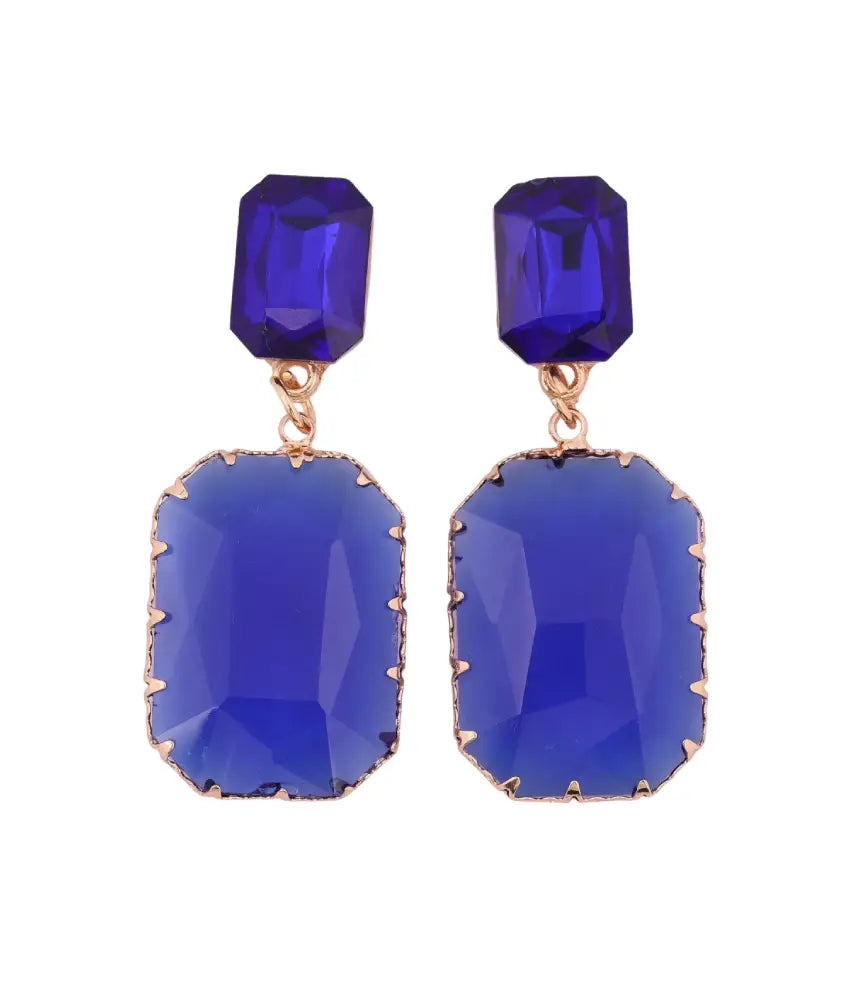 Royal Blue Crystal Drop Earrings