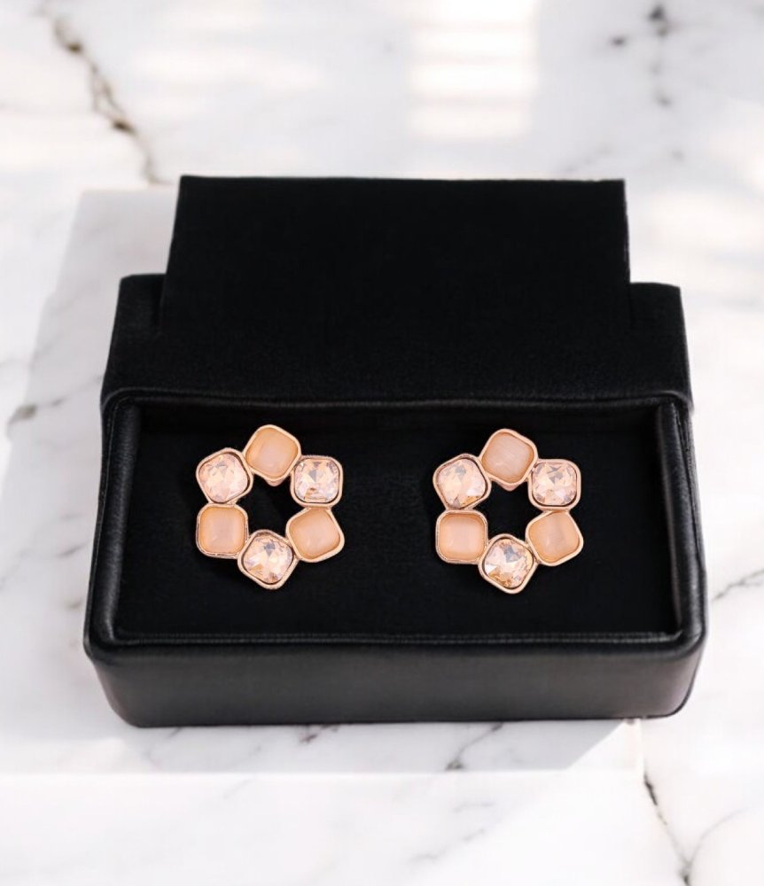 Crystal Bloom Stud Earrings