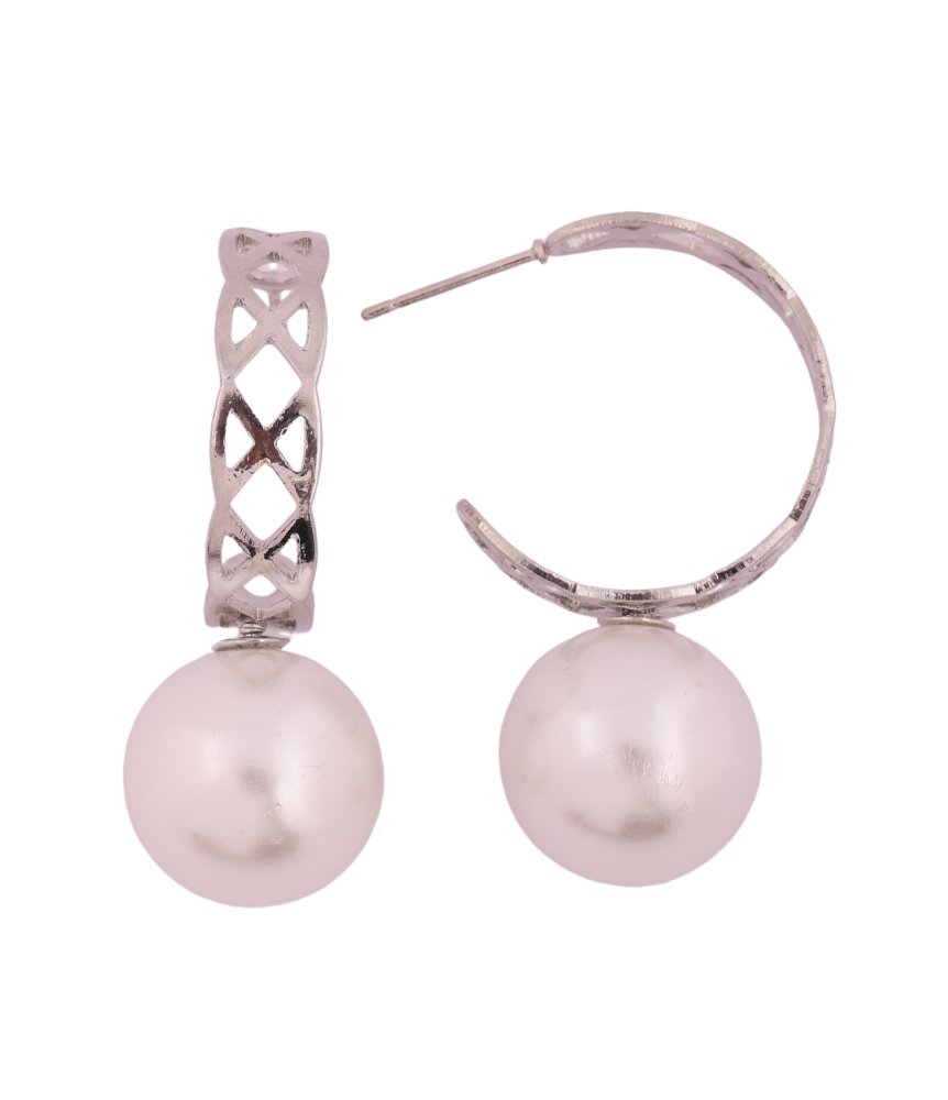 Pearl Drop Earrings | Silver