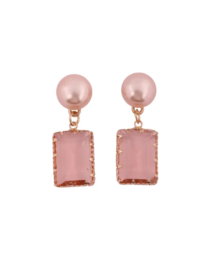 Blush Pink Pearl Drop Earrings
