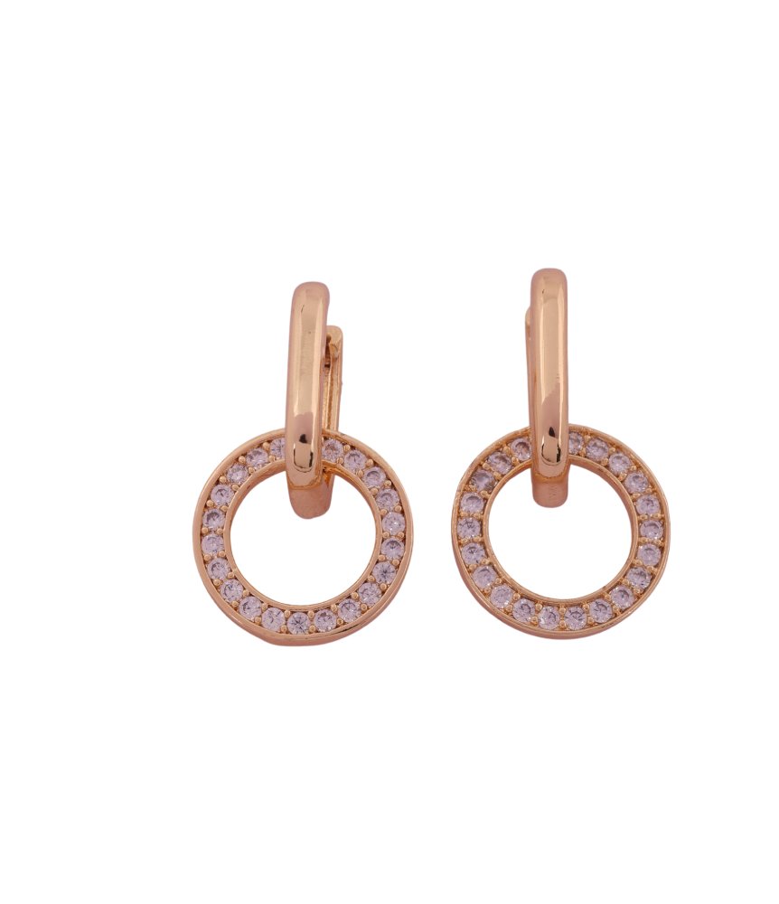 Sparkling Circle Drop Earrings – A Timeless Statement