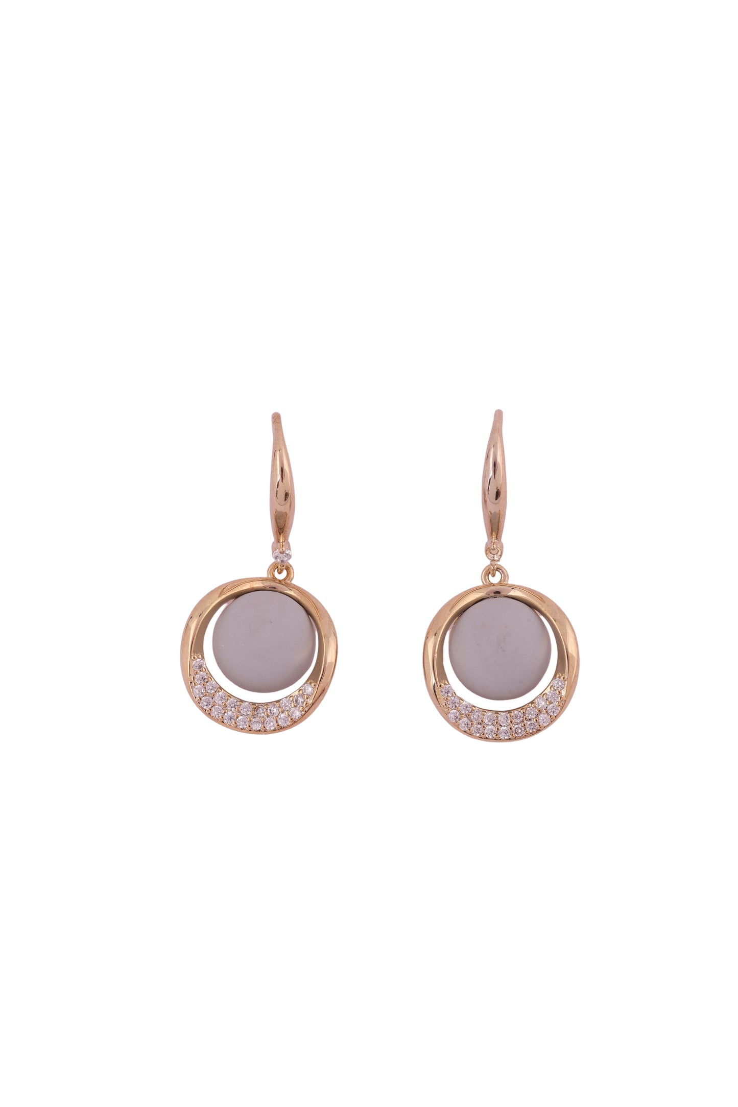 Moonlit Glow Drop Earrings - Amulya Gems