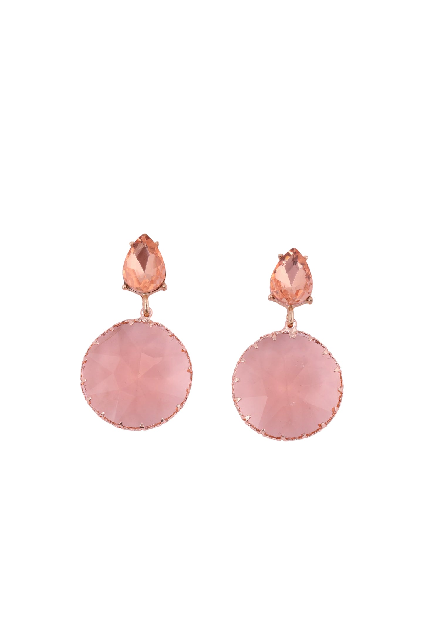 Blush Elegance Drop Earrings - Amulya Gems