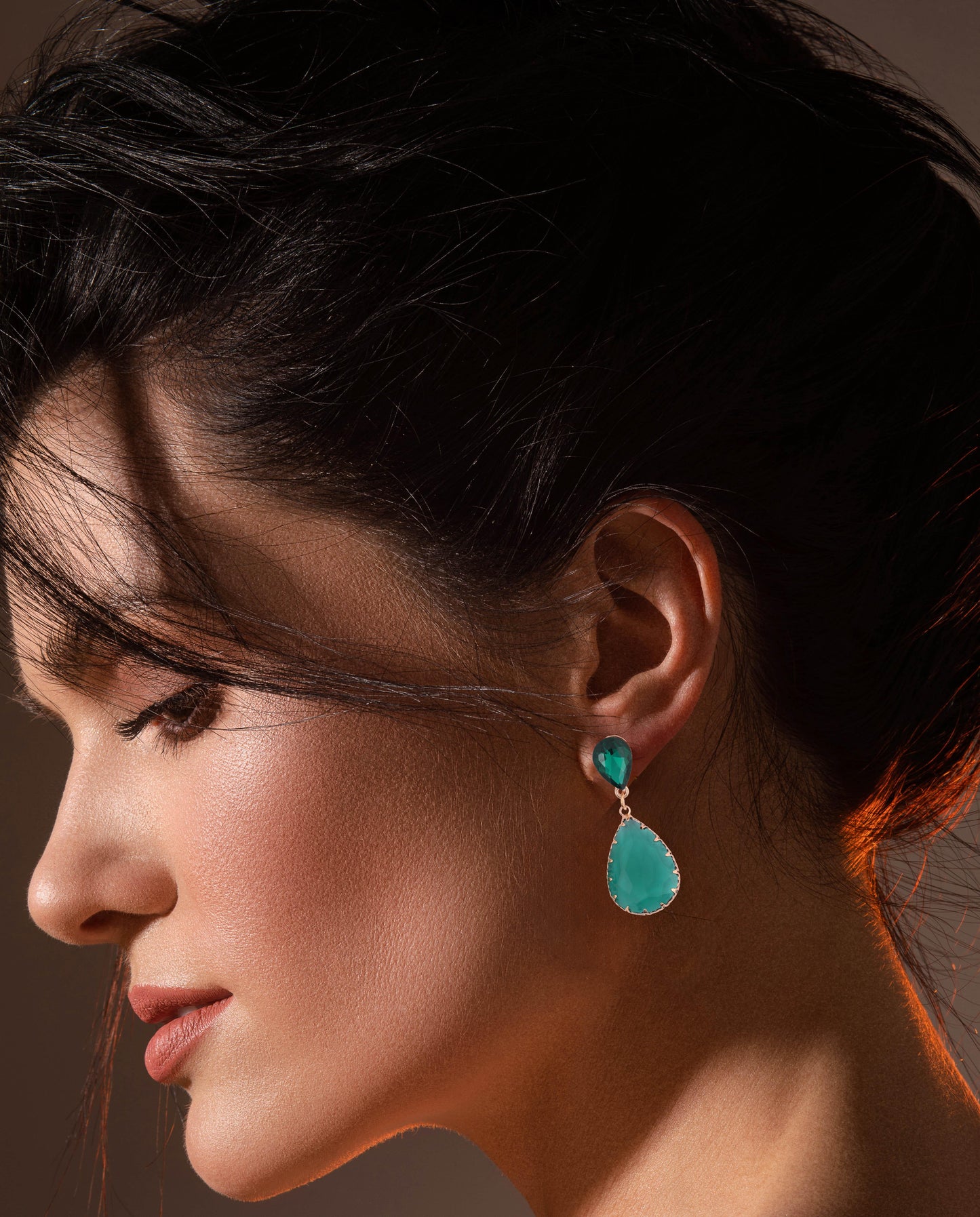Emerald Elegance Drop Earrings - Amulya Gems