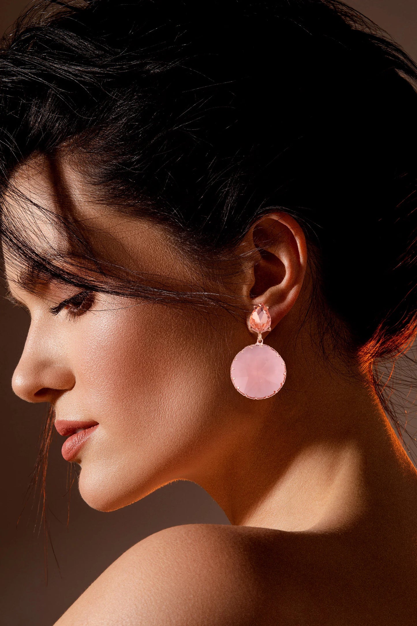 Blush Elegance Drop Earrings - Amulya Gems