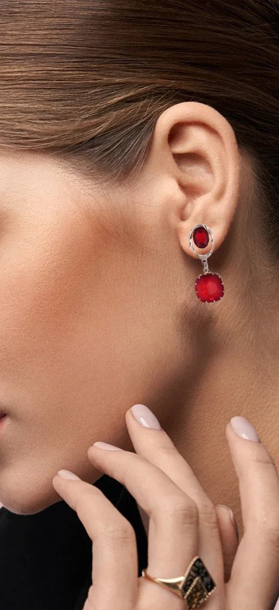 Royal Rouge Earrings - Amulya Gems