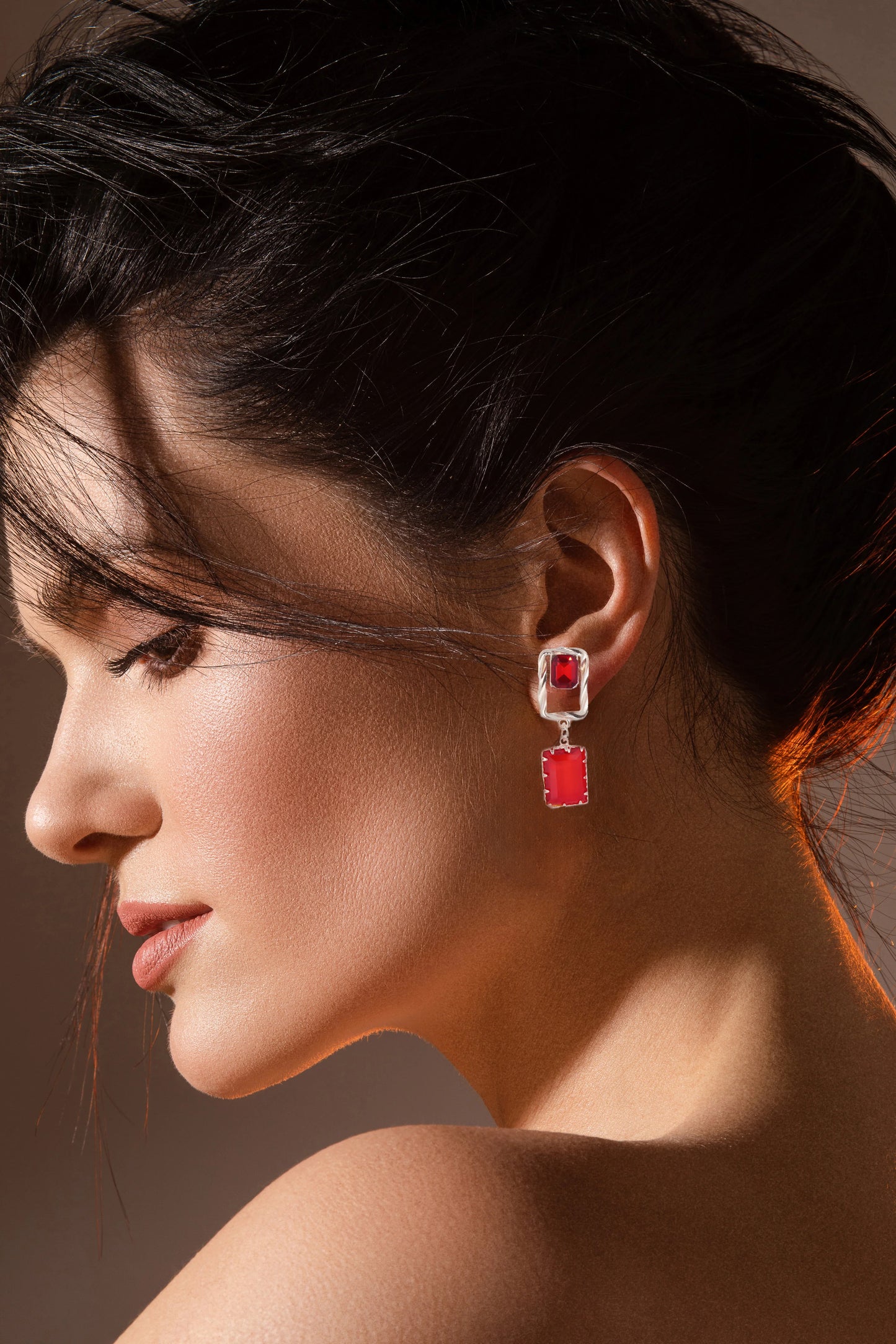 Fiery Elegance Dangles - Amulya Gems