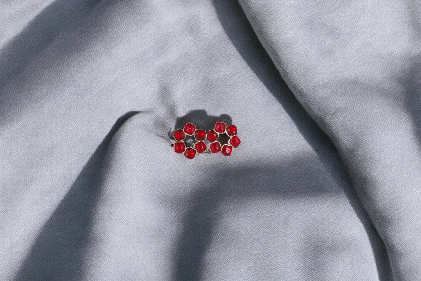 Red Radiance Stud Earrings - Amulya Gems
