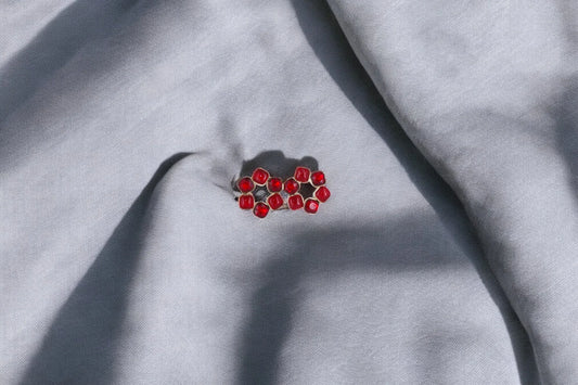 Red Radiance Stud Earrings - Amulya Gems