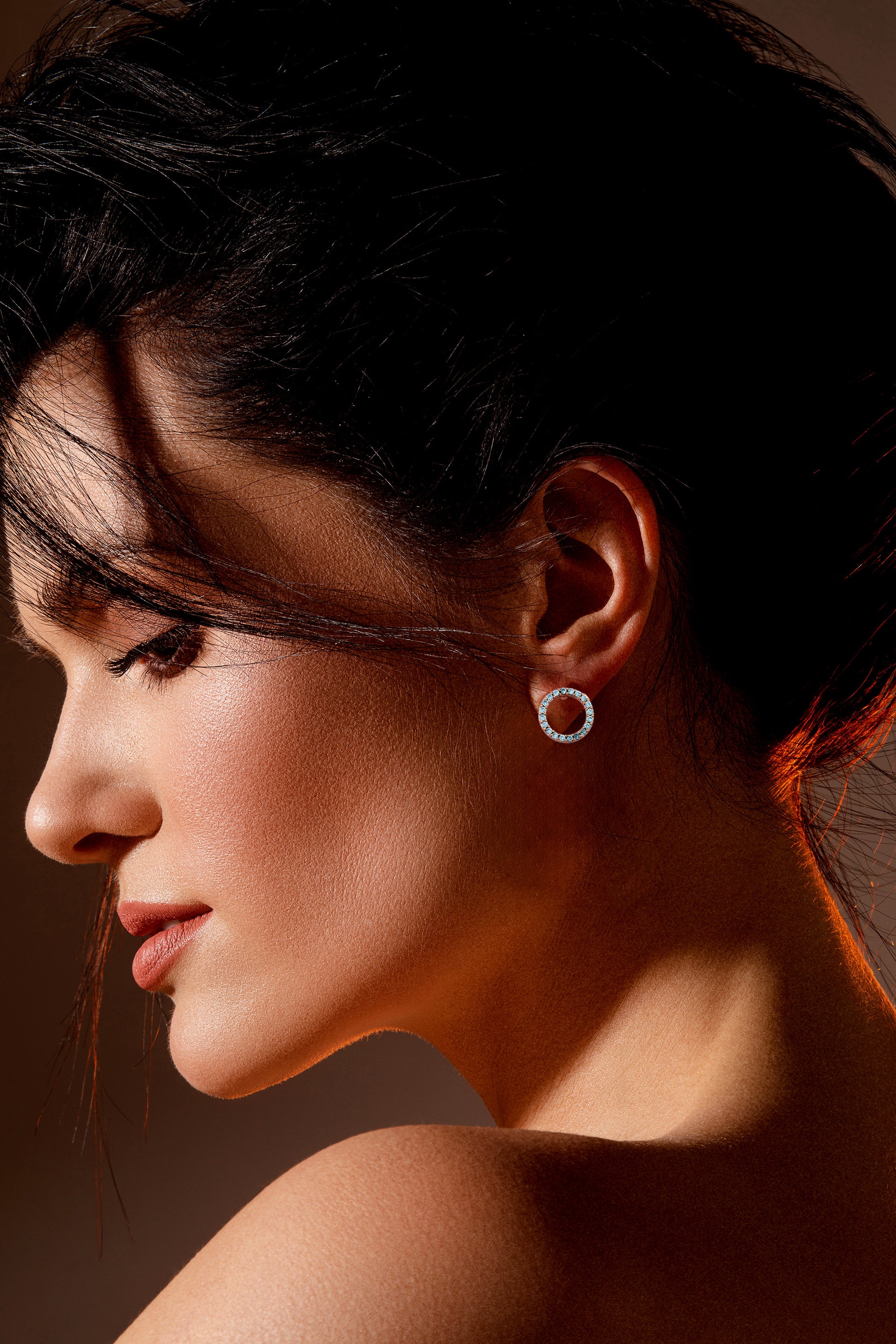 Radiant Rose Halo Studs - Amulya Gems