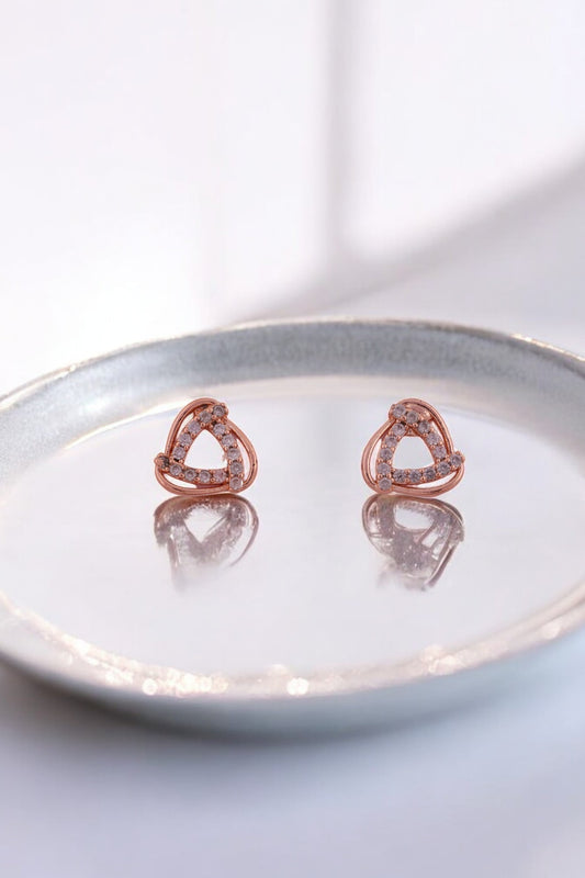 Trilight Elegance Studs - Amulya Gems
