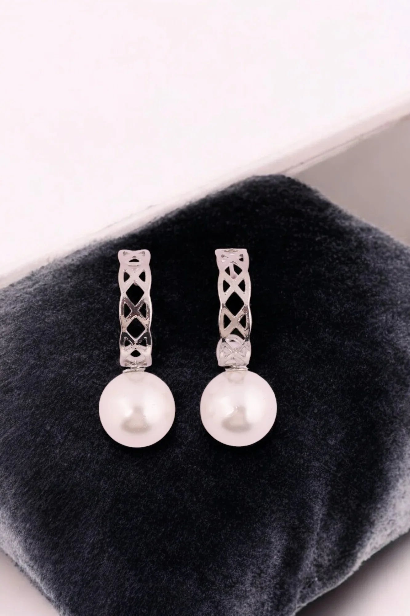 Pearl Drop Earrings | Silver - Amulya Gems