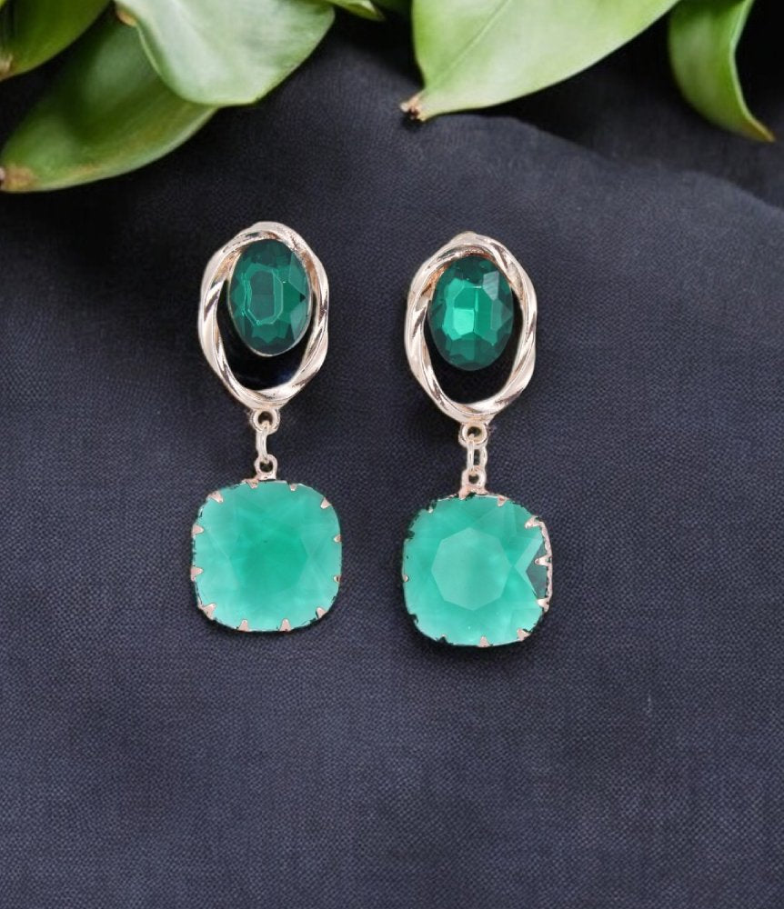 Emerald Majesty Dangle Earrings