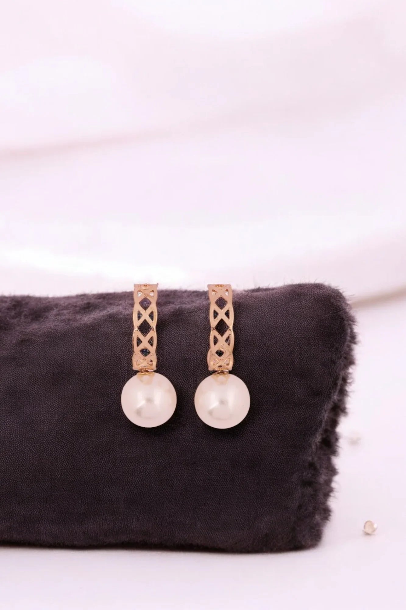 Pearl Drop Earrings | Gold - Amulya Gems