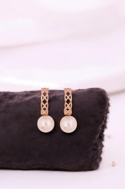 Pearl Drop Earrings | Gold - Amulya Gems