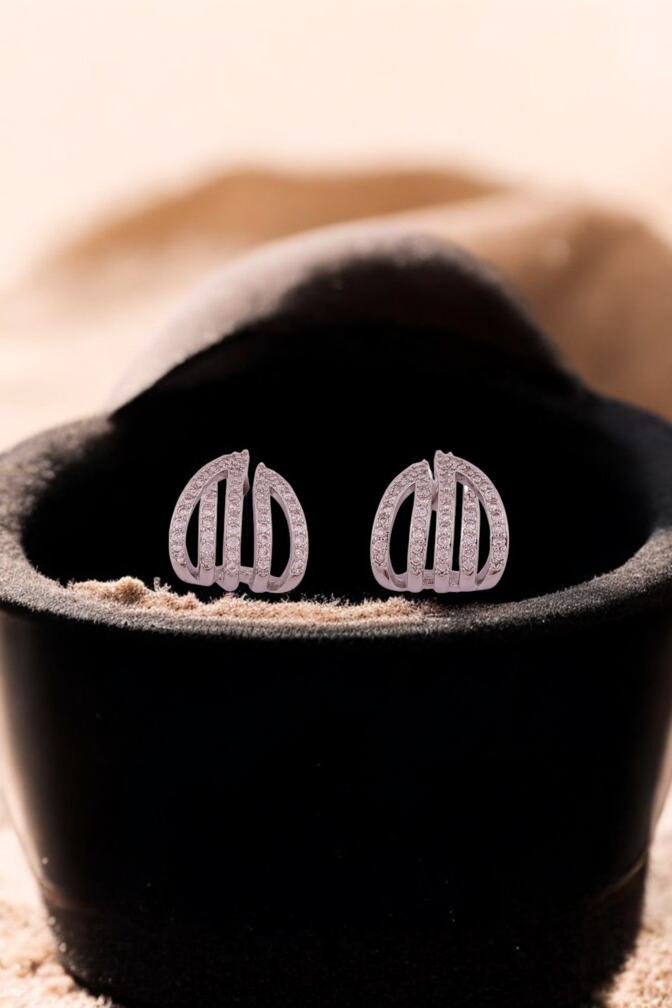Luxe Radiance Stud Earrings - Amulya Gems