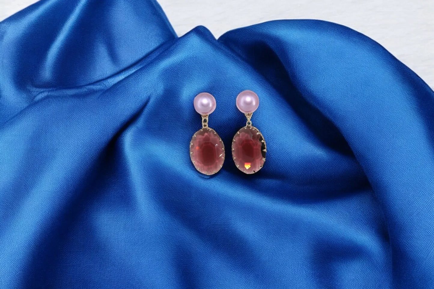 Royal Amethyst Drop Earrings - Amulya Gems