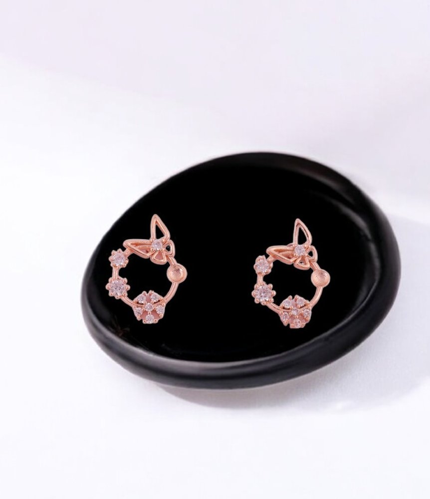 Blossom Charm Hoop Studs