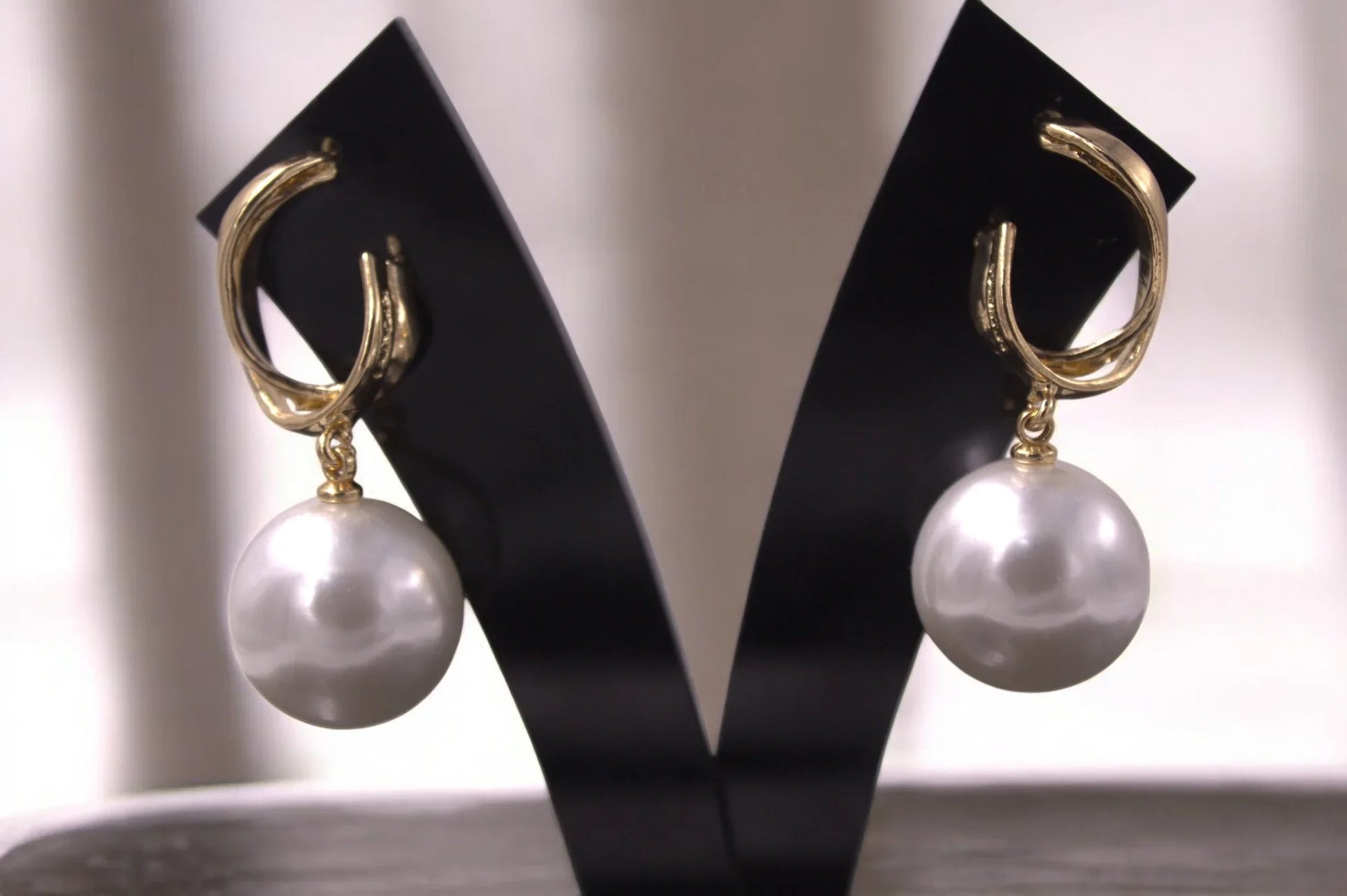 Lustrous Grace Pearl Earrings - Amulya Gems