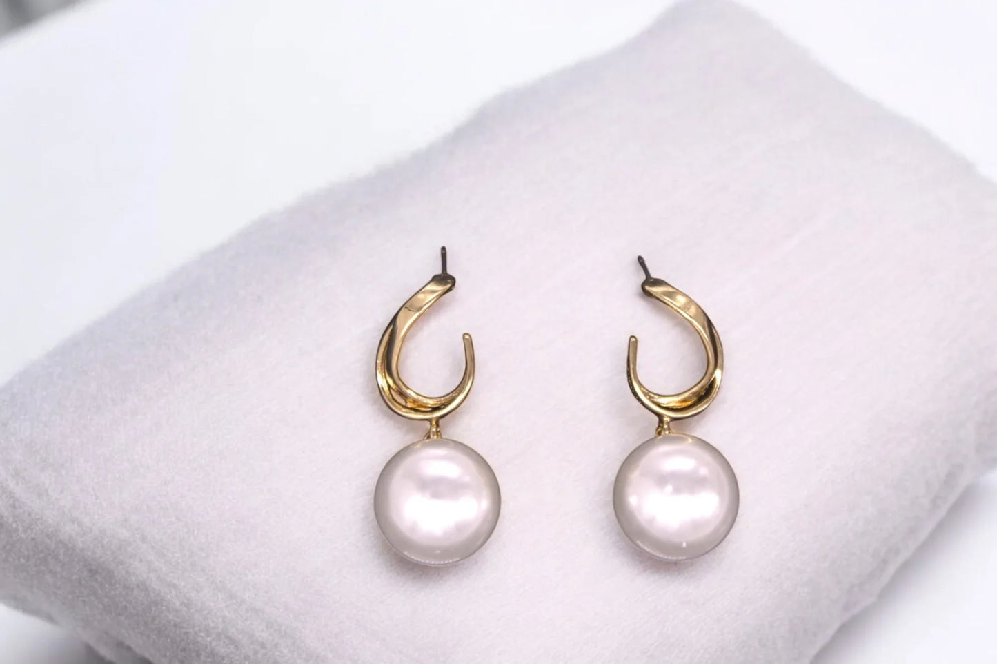 Lustrous Grace Pearl Earrings - Amulya Gems