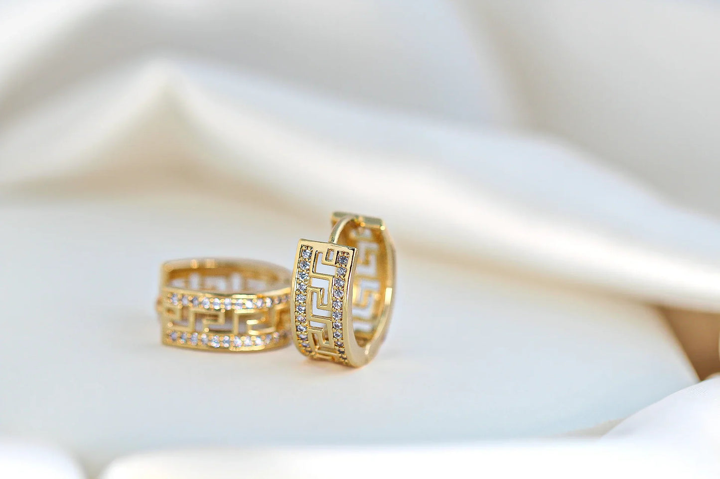 Zeno Gold Plated Hoop Earrings - Amulya Gems
