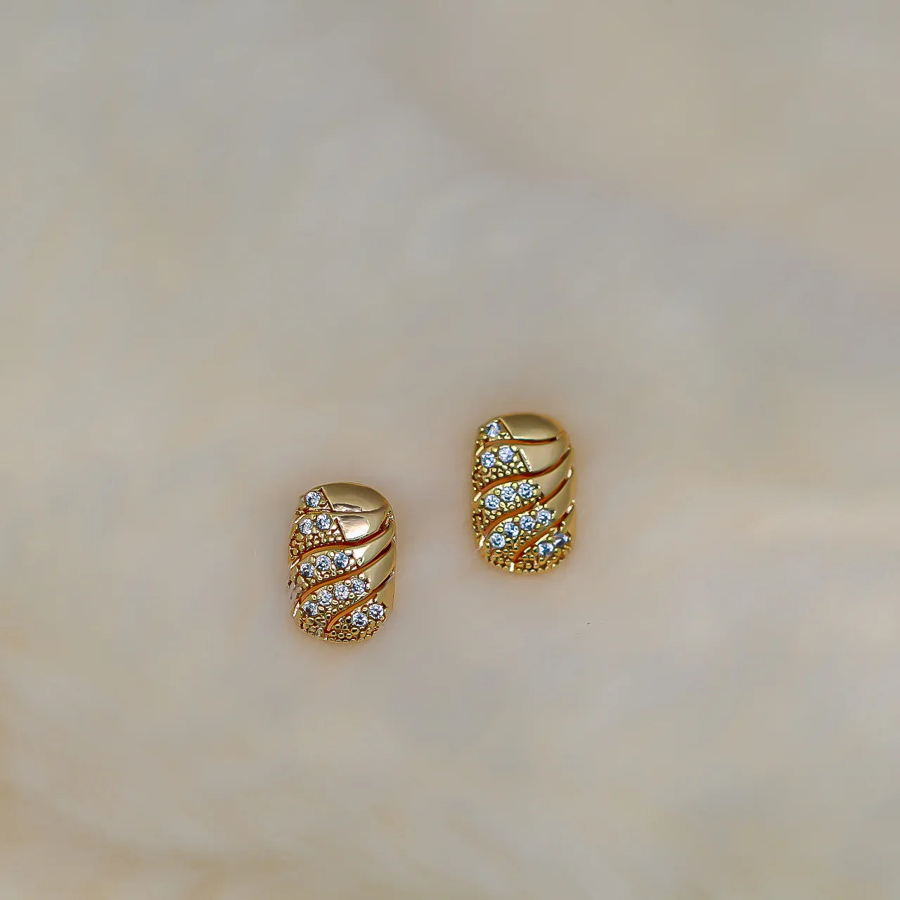 Swarna Gold Plated Stud Earrings - Amulya Gems