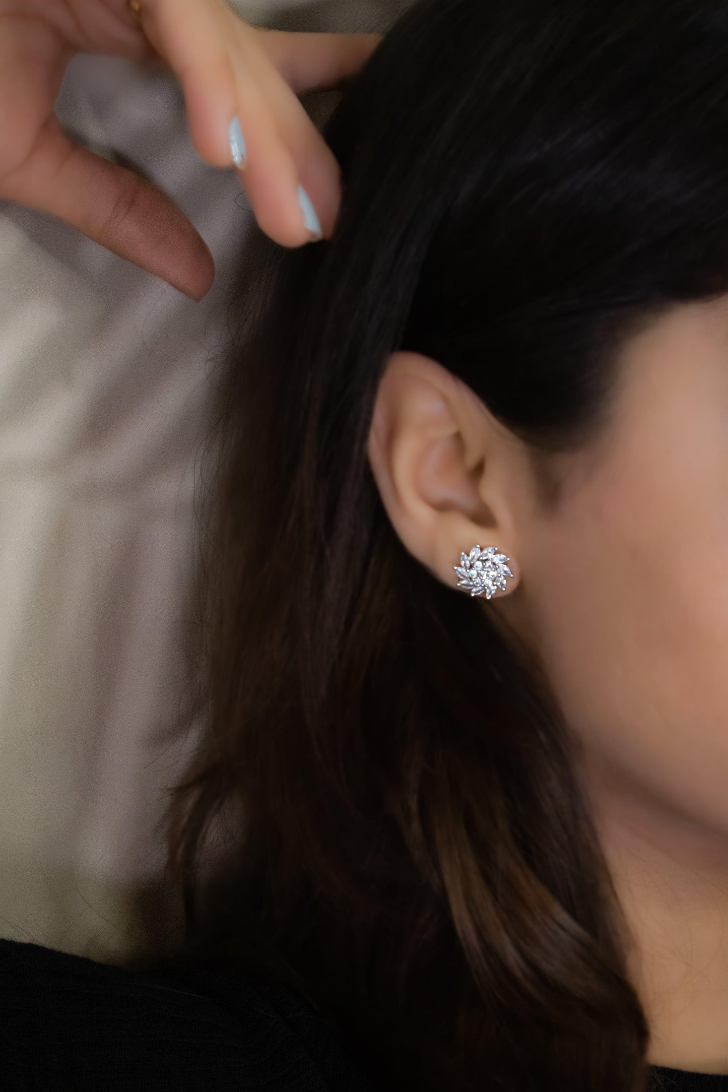 Florette Stud Earrings - Amulya Gems