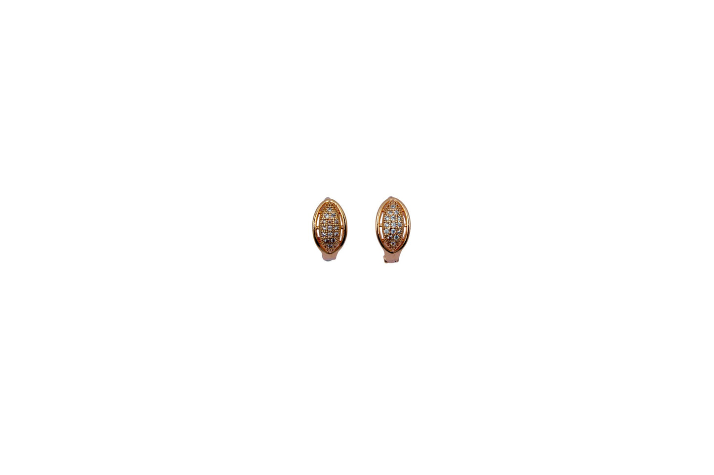 Elegant Marquise Rose Gold-Toned Earrings - Amulya Gems