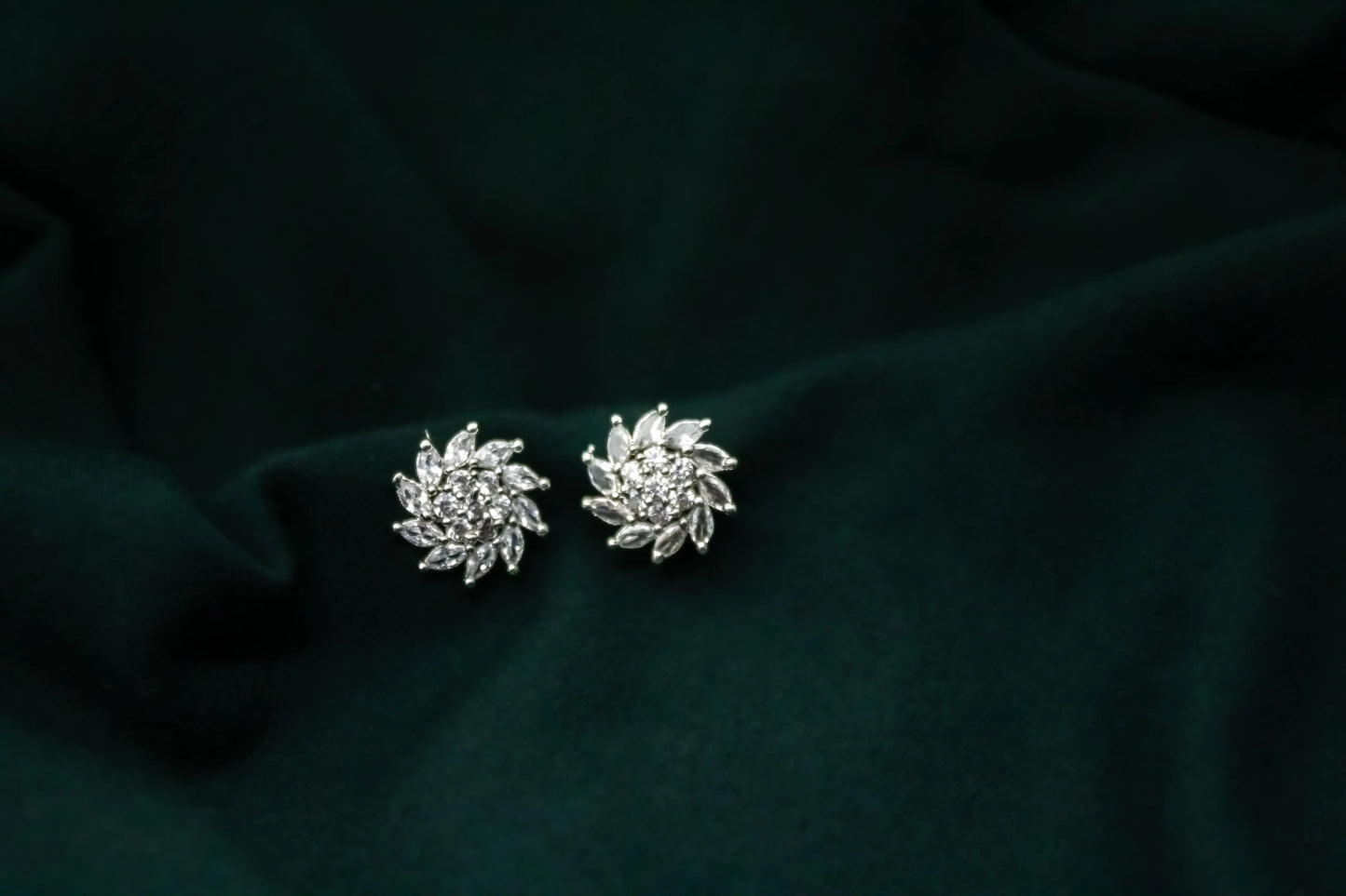 Florette Stud Earrings - Amulya Gems