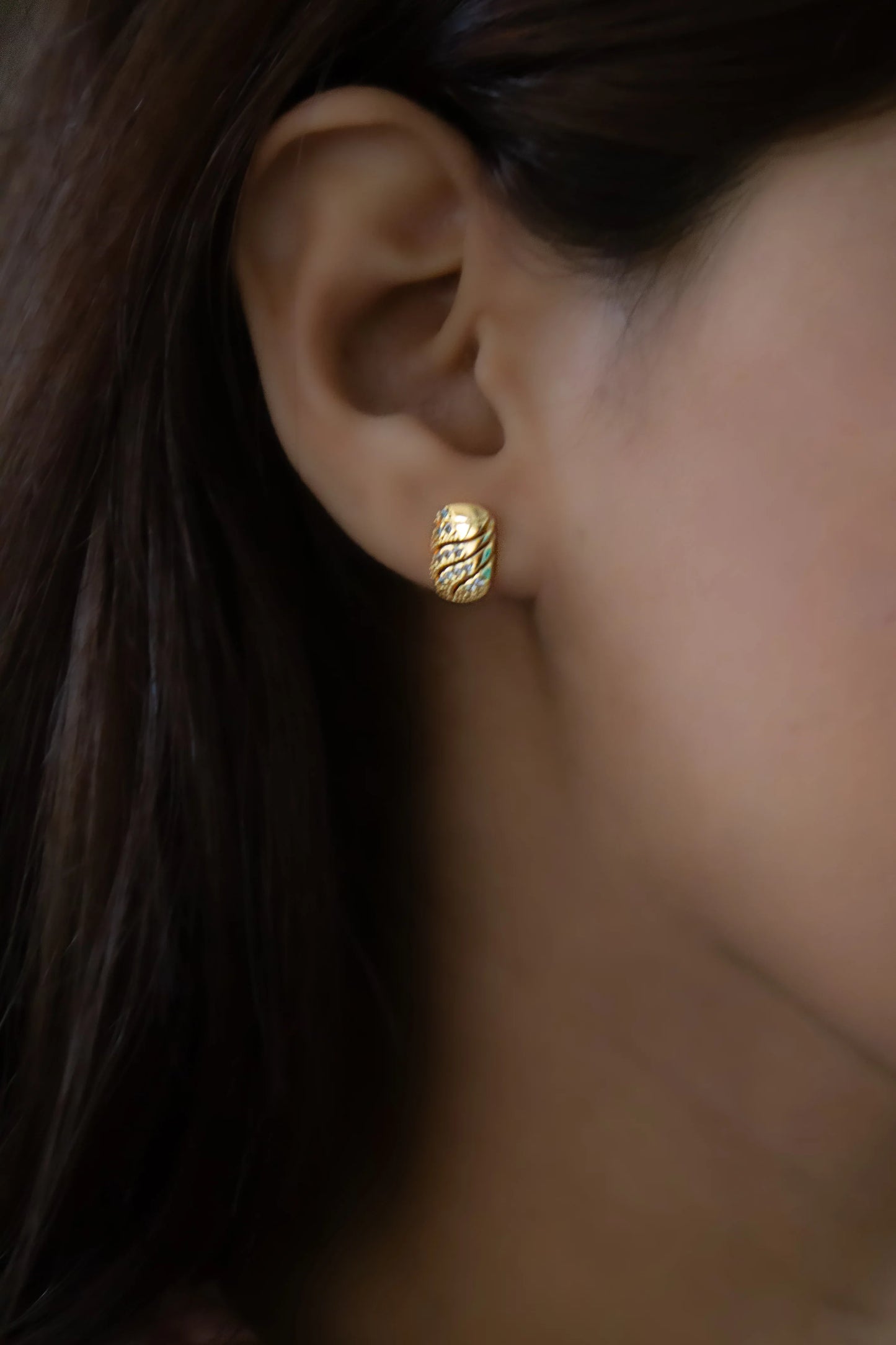 Swarna Gold Plated Stud Earrings - Amulya Gems