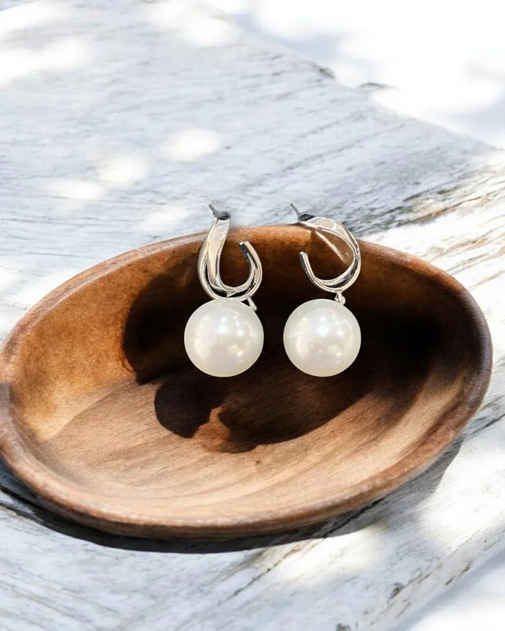 Lustrous Grace Pearl Earrings - Amulya Gems