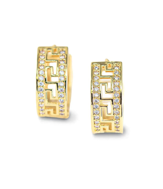 Zeno Gold Plated Hoop Earrings