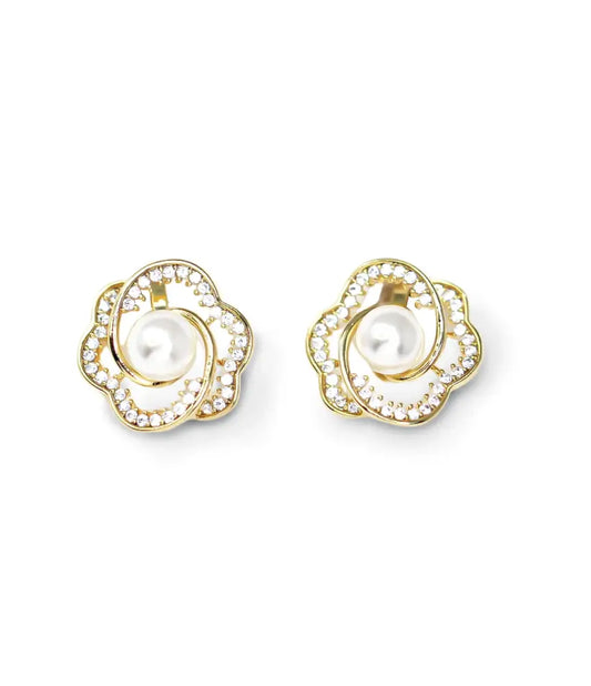 Margarita Rose Gold Plated Stud Earrings