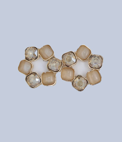 Crystal Bloom Stud Earrings