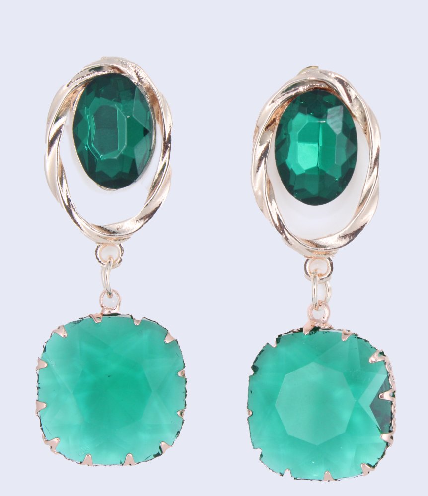 Emerald Majesty Dangle Earrings