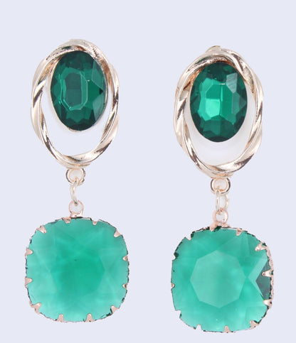 Emerald Majesty Dangle Earrings