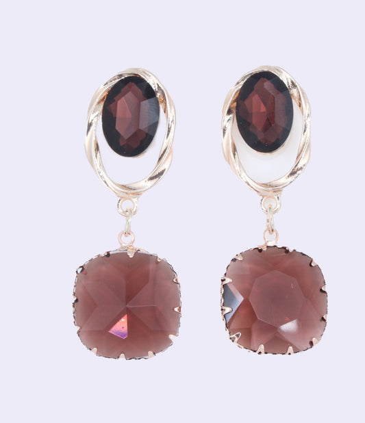 Mocha Elegance Dangle Earrings