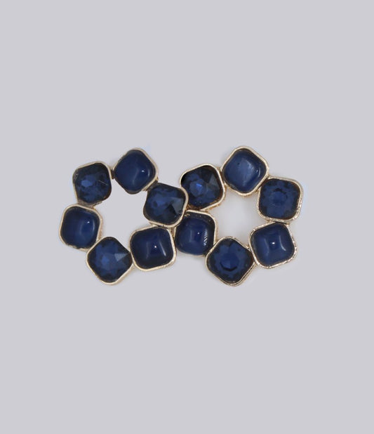 Blue Glamour Stud Earrings