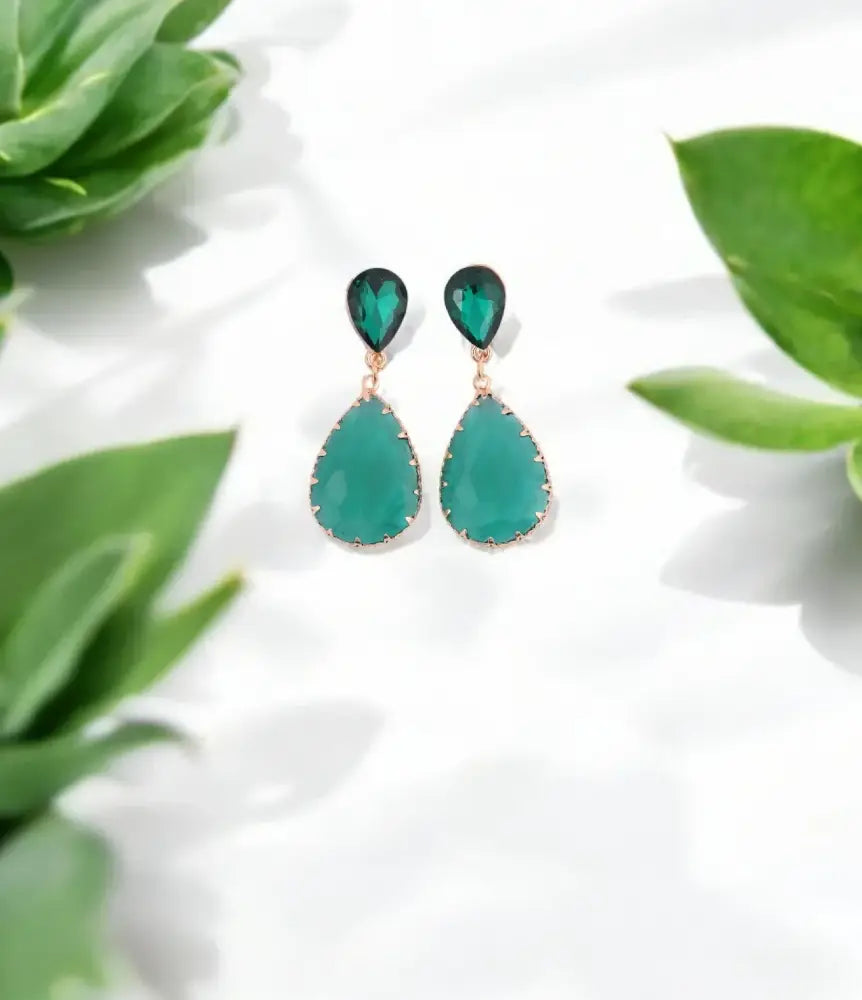 Emerald Elegance Drop Earrings