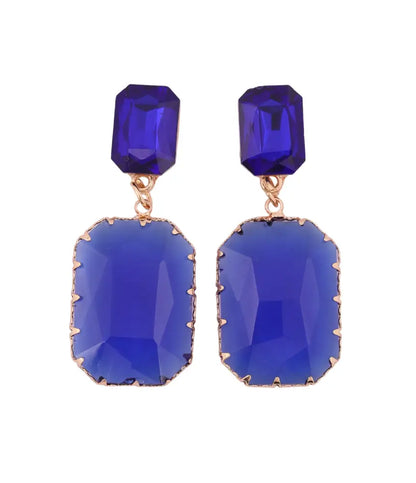 Royal Blue Crystal Drop Earrings