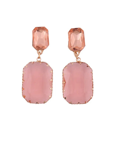 Blush Pink Gemstone Drop Earrings