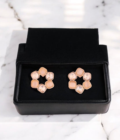 Crystal Bloom Stud Earrings