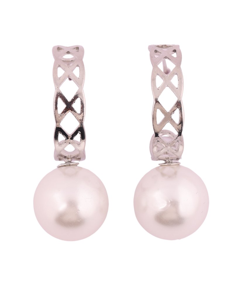 Pearl Drop Earrings | Silver