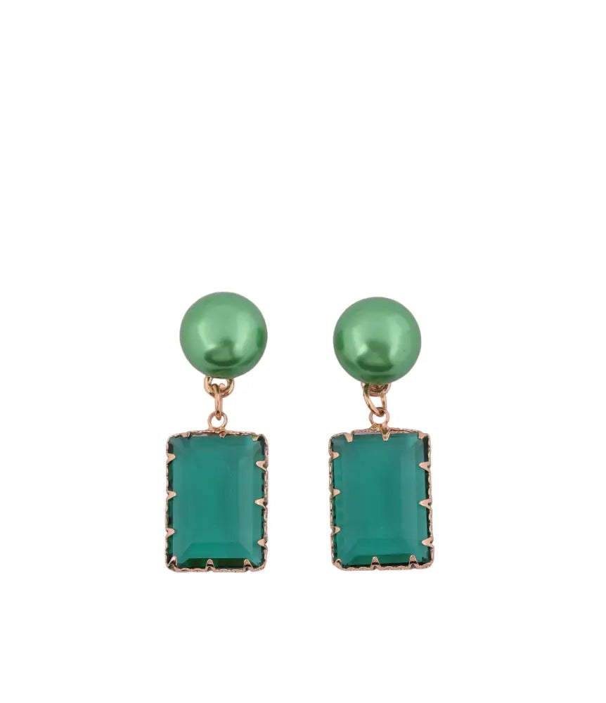 Elegant Emerald Green Drop Earrings