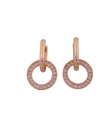 Sparkling Circle Drop Earrings – A Timeless Statement
