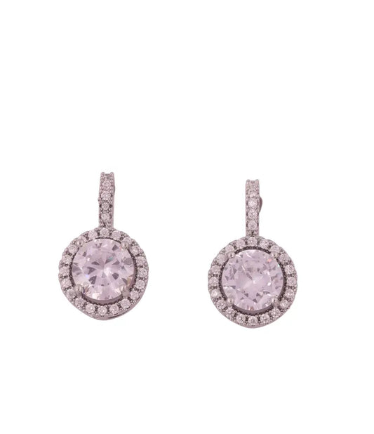 Elegant Halo Drop Earrings