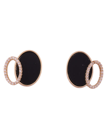 Eclipse Noir Stud Earrings